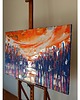obrazy Obraz ręcznie malowany na płótnie 70x100 cm - Błysk zachodu 9