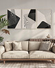 plakaty Czarno-białe plakaty geometryczne, minimalistyczne, do salonu, sypialni. 4