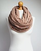 szale damskie BEŻOWY komin damski na jesień, szalik bawełniany, duży komin oversize 1