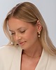 bransoletki - inne Złote plecione kolczyki z perłą w kształcie litery C Paraiso Serenia 1