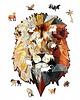 puzzle dla dzieci PUZZLE DREWNIANE LEW 100 elementów A5 1