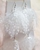 Biżuteria ślubna Kolczyki brokatowe white/silver z kolekcji Romantic Flowers 1