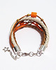 bransoletki - inne Bransoletka - Pomarańczowy żółwik - rzemienie 2