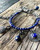 bransoletki z kamieni naturalnych Oksydowana bransoletka z lapis lazuli w stylu boho 3