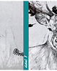 grafiki i ilustracje Grafika na płótnie Jeleń -piórka - 150x60cm 3