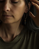 kolczyki ceramiczne Asymetryczne boho kolczyki, duże koła z kamieniami i ceramiką 4