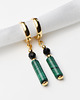 kolczyki z kamieniami Kolczyki pozłacane - Malachit, Czarny Turmalin 2