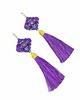 kolczyki soutache Aztec fioletowe kolczyki sutasz 3