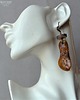 kolczyki wire wrapping Autorskie designerskie zakręcone niezwykłe kolczyki handmade bursztyn 2