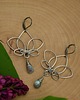 kolczyki wire wrapping Długie kolczyki kwiat lotosu labradoryt wire wrapping 2