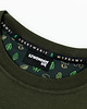 t-shirty męskie Koszulka męska LEŚNE ZWIERZĘTA jeż sowa lis khaki 4
