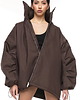 kurtki damskie Kurtka typu bomber oversize praline 6