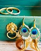 pojemniki na biżuterię Kufer boho na biżuterię, mandala, prezent, złote dodatki, zieleń 1