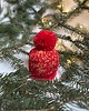 ozdoby choinkowe Ozdoba na choinkę, mini-czapeczka, czerwono-złota 1