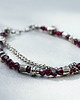 bransoletki srebrne MADERA - srebro i granat 5