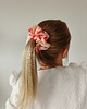 gumki do włosów Satynowa gumka satynowa scrunchie owijka frotka kwiat zachodu słońca MAXI 1