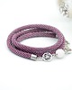 naszyjniki - inne Tangle magenta beads 2