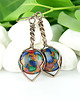 kolczyki wire wrapping Kolczyki z kolorowymi agatami 5