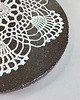 podkładki do kuchni Komplet ceramicznych podstawek Czarna koronka 3