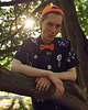 muszki i krawaty Mucha Orange 2