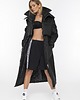 płaszcze damskie Parka Longline Collar Vest Oversize czarna 2
