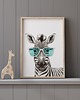 obrazy i plakaty do pokoju dziecięcego Plakat Zebra w okularach P339 3