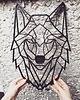 Ozdoby na ścianę Wilk Geometryczny 3d - dekoracja na ścianę- ozdoba 3