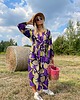 sukienki mini damskie Piękne fioletowe kimono Night Sky 1