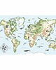 naklejki ścienne do pokoju dziecka Mapa  Świata dla dzieci naklejki na ścianę XXL 1