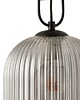 lampy wiszące Lampa szklana prążkowana szara 4