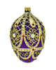 ozdoby choinkowe Bombka choinkowa: Ekskluzywne jajo Faberge z kryształem: purpurowe 1