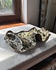 talerze, miski Ceramiczna Patera Fala XXL na Przekąski Dark Green Speckles 3