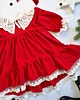 sukienki dla dziewczynki Sukienka Dresowa Czerwona Świąteczna 6