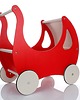 klocki i zabawki drewniane REKAR  Biały Drewniany wózek dla lalek /pchacz 9