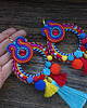 kolczyki soutache Pulo- duże i etniczne kolczyki  z pomponami 5