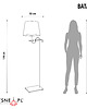 lampy podłogowe Srebrna lampa stojąca do biura BATA KIDS 9