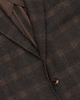 marynarki męskie Marynarka w kratę valmorea brąz slim fit 1