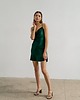 sukienki mini damskie Satynowa sukienka GRACE mini zielona 3