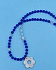 korale Naszyjnik FLOWER blue jadeit 3