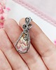 wisiory Naszyjnik Rodochrozyt stal chirurgiczna wisiorek handmade 4