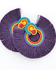 kolczyki soutache Fioletowe wachlarze 4