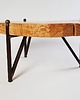 stoliki kawowe Stolik kawowy z plastra dębu z naturalną rdzą handmade 1