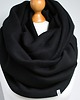 szale damskie Zimowy komin damski CZARNY, szalik bawełniany na zimę, duży komin oversize 1