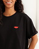 t-shirt damskie T-shirt Voila Czarny Usta 2