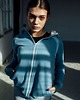 bluza z kapturem damska Bluza damska z kapturem z uszami królika na zamek błękitna 1