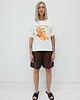 t-shirt damskie Bawełniany t-shirt o swobodnym kroju z modnym printem 3