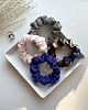 gumki do włosów Jedwabna Scrunchie Pink Rose - mini 2