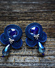 kolczyki soutache Granatowe kolczyki soutache w ważkami 2
