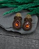 kolczyki soutache Kolczyki sutasz brązowe sztyfty małe codzienne Ella z kryształkami 2