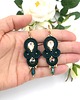 kolczyki soutache Kolczyki sutasz złoto zielone "Anya" delikatne romantyczne małe 1